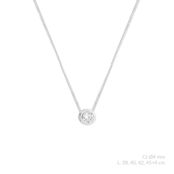 Gargantilla de Plata de Ley con circonitas