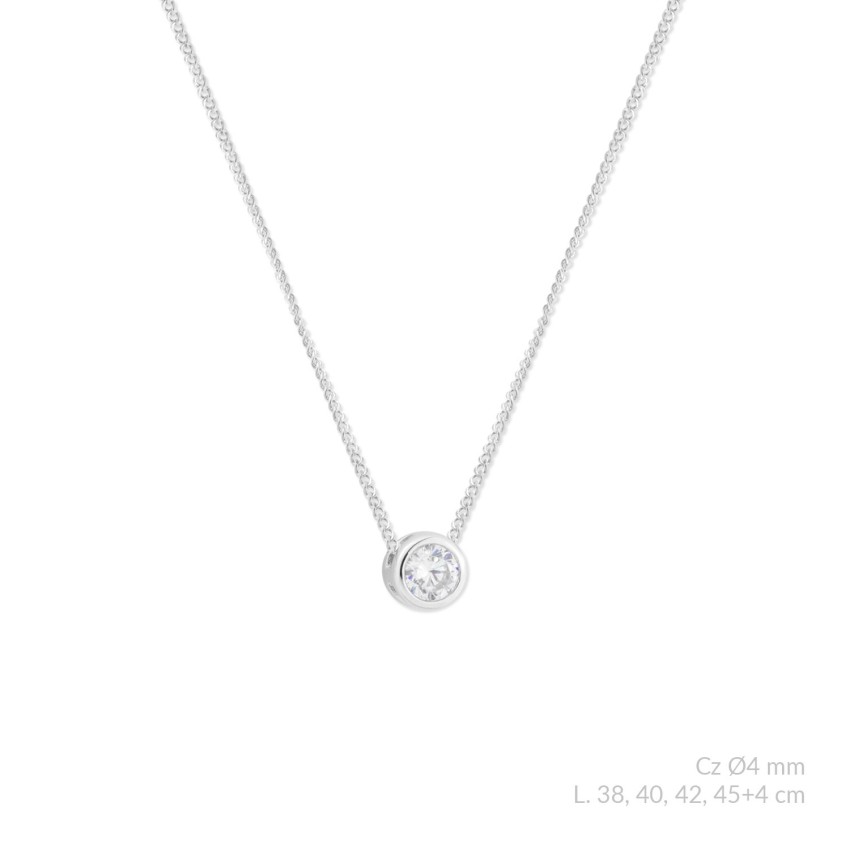 Gargantilla de Plata de Ley con circonitas