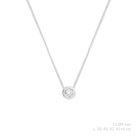 Gargantilla de Plata de Ley con circonitas