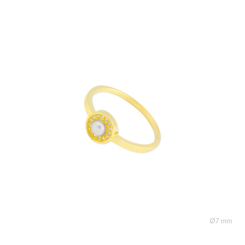 Sortija de Plata de Ley con circonitas