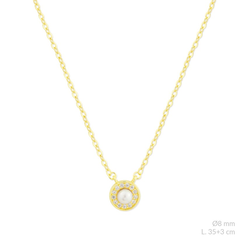 Gargantilla de Plata de Ley con circonitas