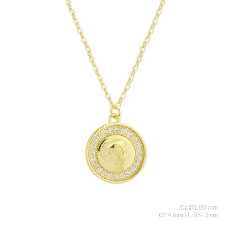 Gargantilla de Plata de Ley con circonitas