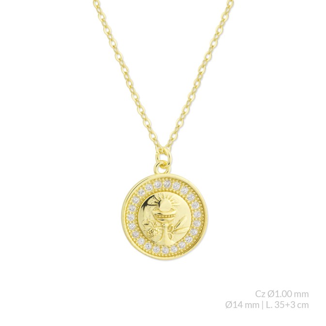 Gargantilla de Plata de Ley con circonitas