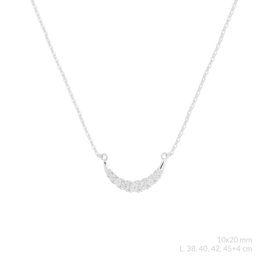 Gargantilla de Plata de Ley con circonitas