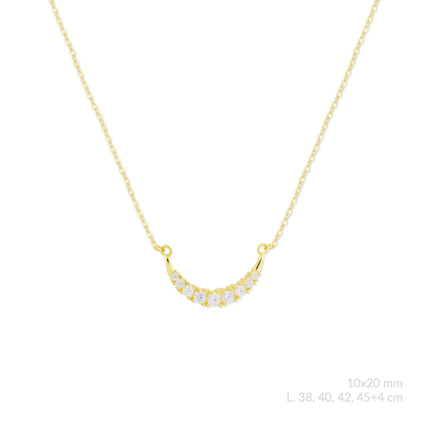 Gargantilla de Plata de Ley con circonitas