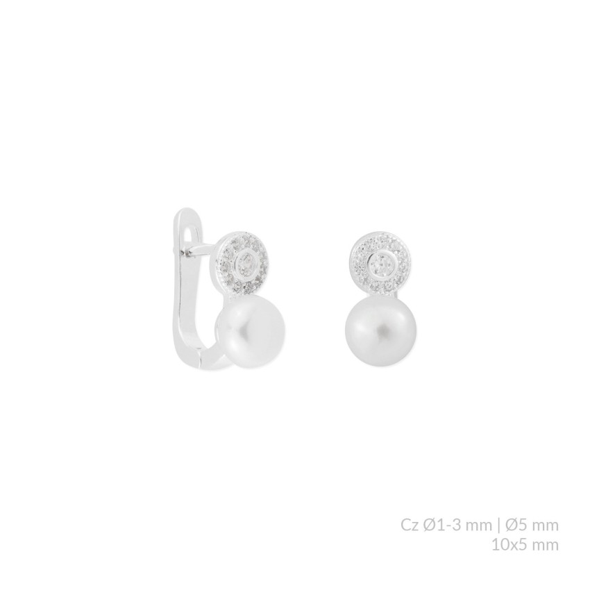 Pendientes de Plata de Ley con circonitas