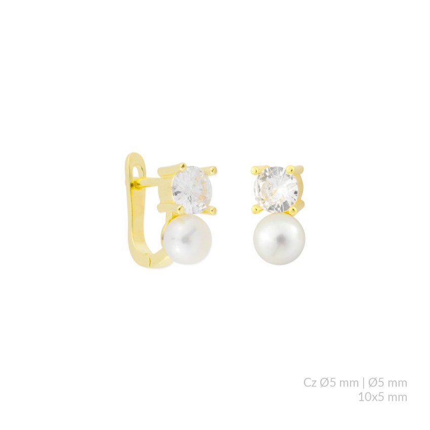 Pendientes de Plata de Ley con circonitas