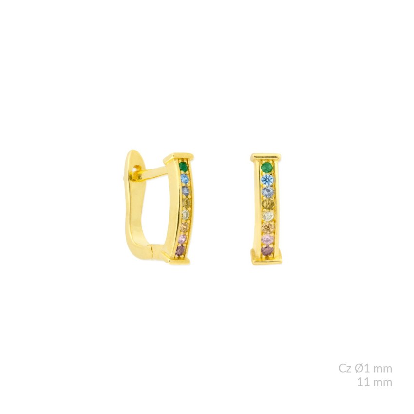 Pendientes de Plata de Ley con circonitas