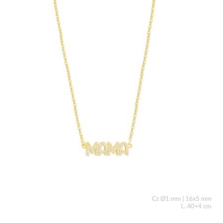 Gargantilla de Plata de Ley con circonitas