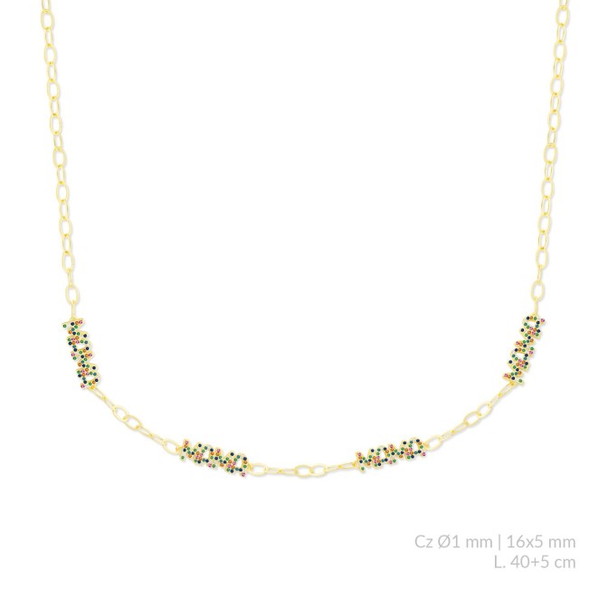 Gargantilla de Plata de Ley con circonitas