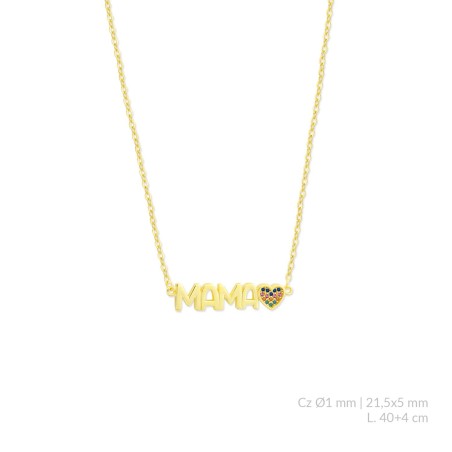 Gargantilla de Plata de Ley con circonitas