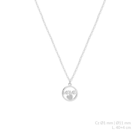 Gargantilla de Plata de Ley con circonitas