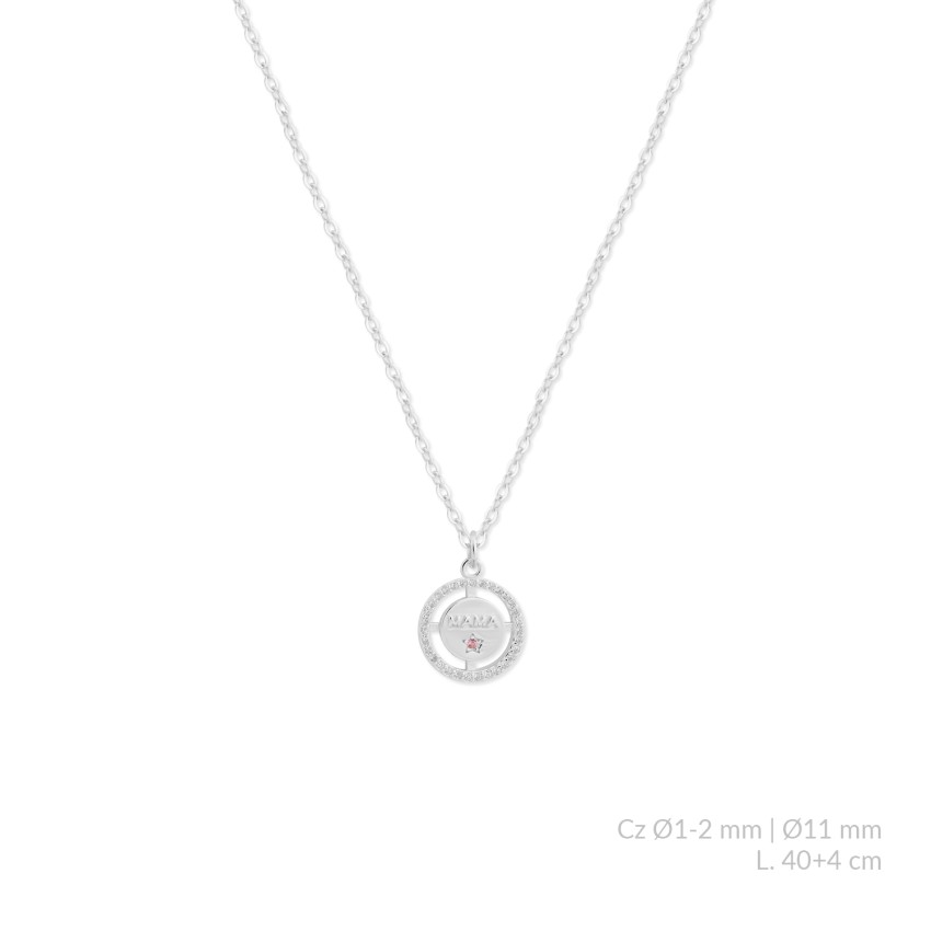 Gargantilla de Plata de Ley con circonitas