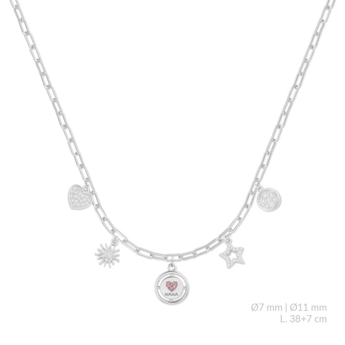 Gargantilla de Plata de Ley con circonitas