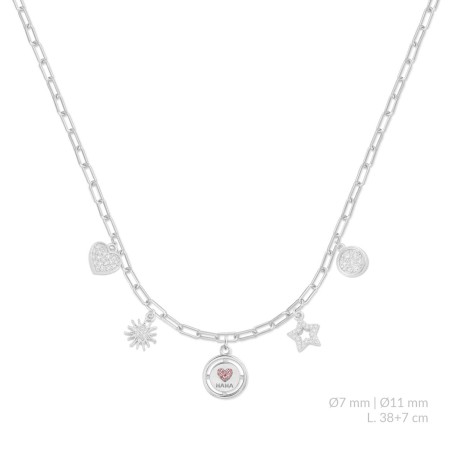 Gargantilla de Plata de Ley con circonitas