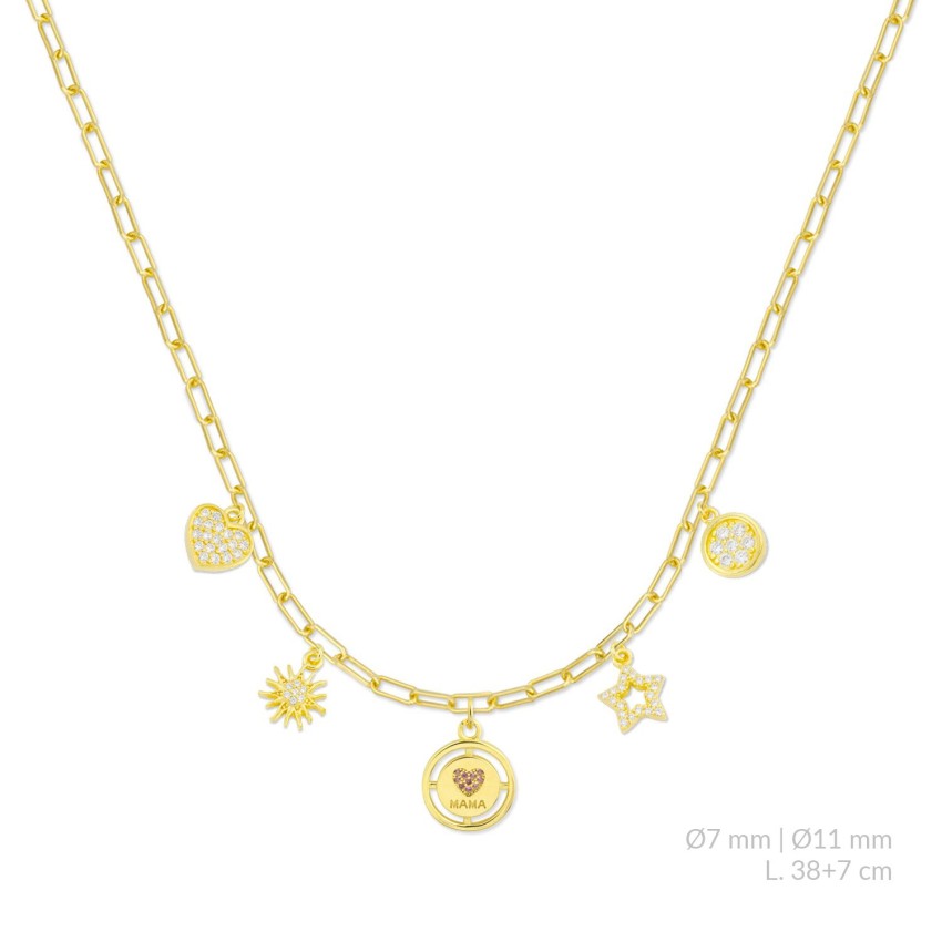 Gargantilla de Plata de Ley con circonitas