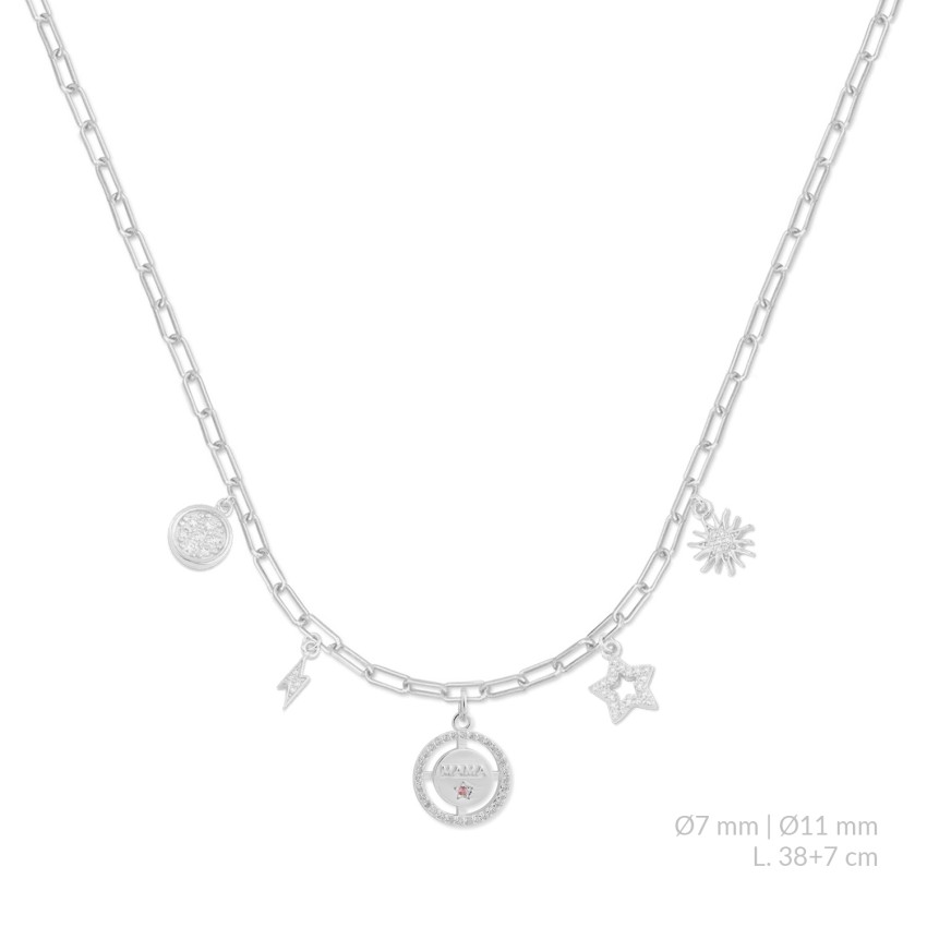 Gargantilla de Plata de Ley con circonitas