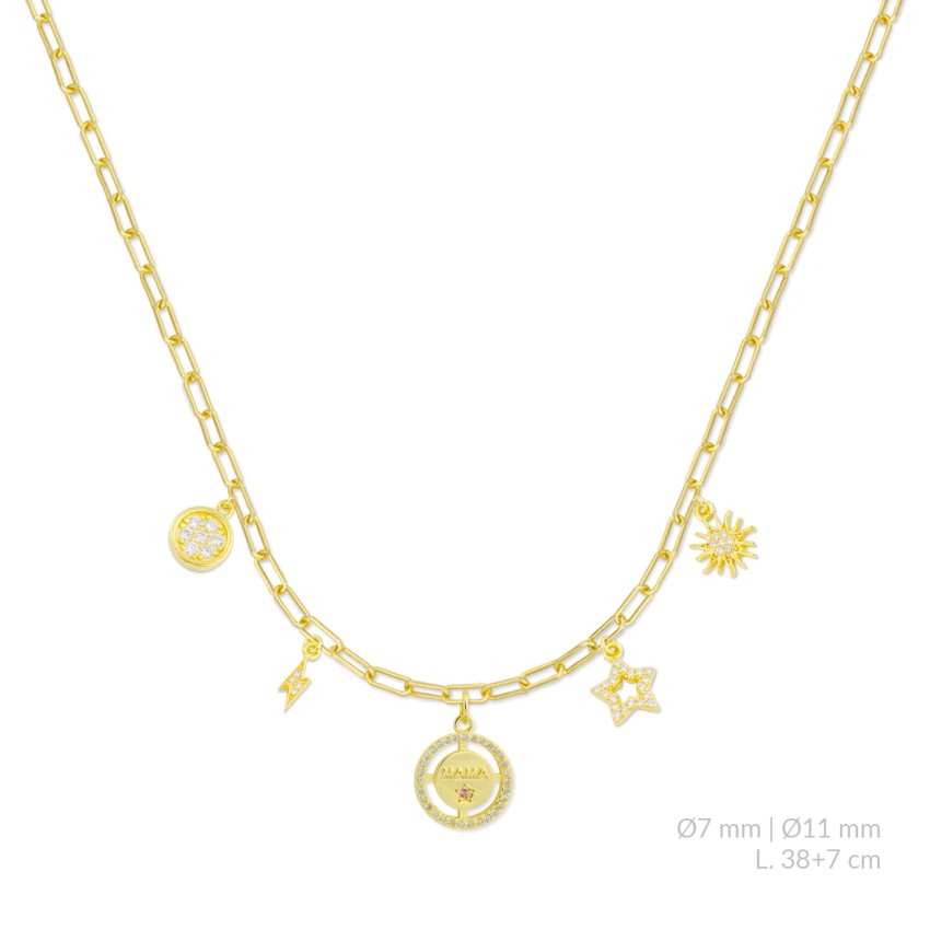 Gargantilla de Plata de Ley con circonitas