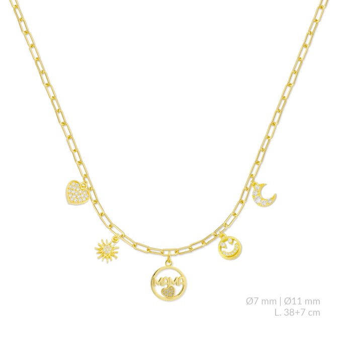 Gargantilla de Plata de Ley con circonitas