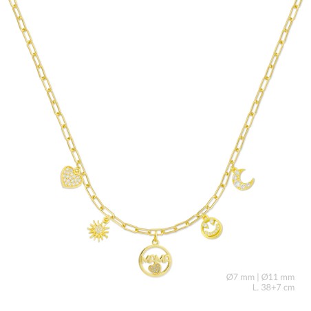 Gargantilla de Plata de Ley con circonitas