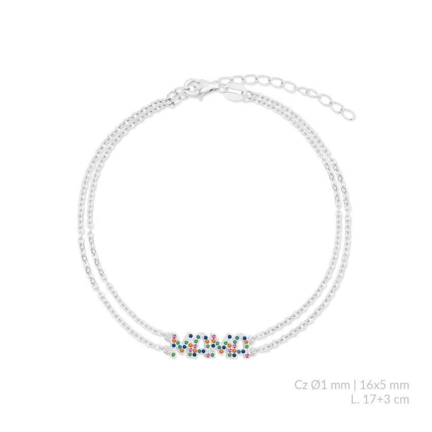 Pulsera de Plata de Ley con circonitas