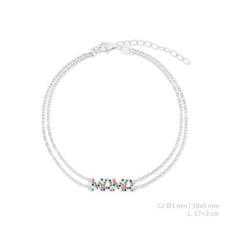 Pulsera de Plata de Ley con circonitas