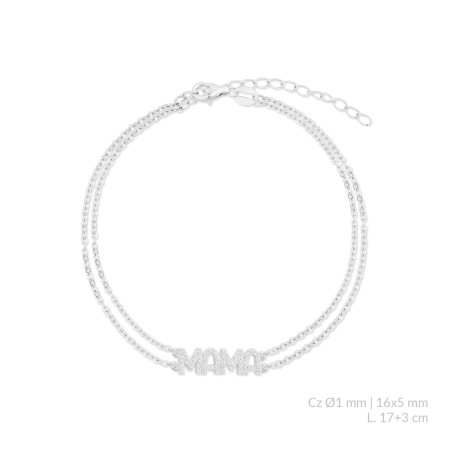 Pulsera de Plata de Ley con circonitas