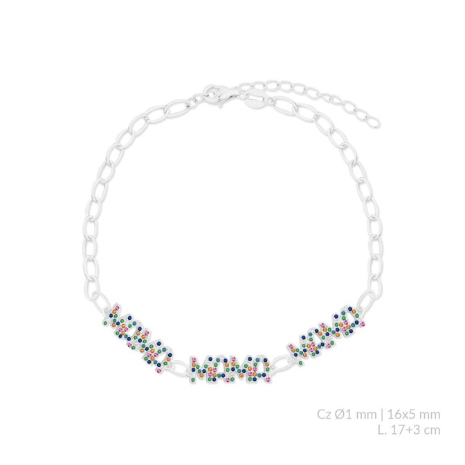 Pulsera de Plata de Ley con circonitas