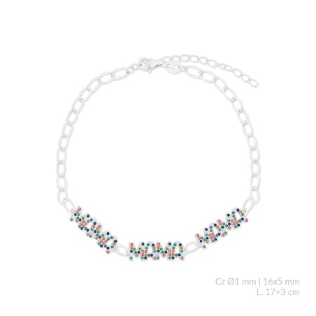 Pulsera de Plata de Ley con circonitas