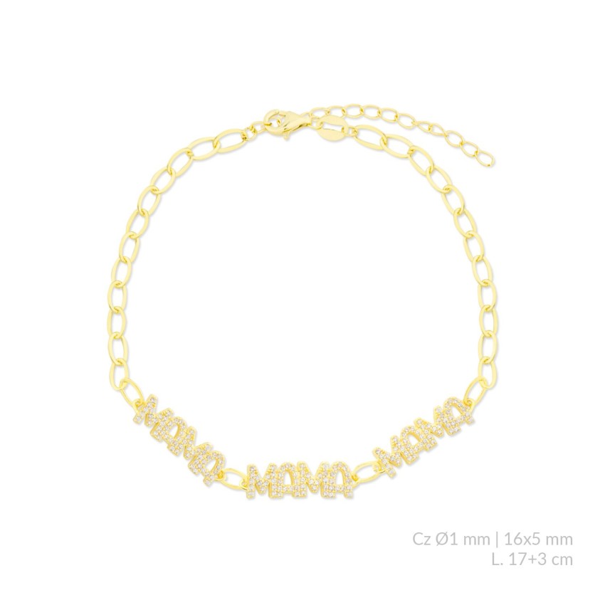 Pulsera de Plata de Ley con circonitas