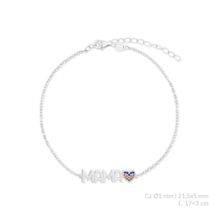Pulsera de Plata de Ley con circonitas