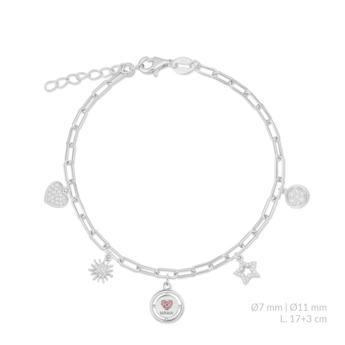 Pulsera de Plata de Ley con circonitas