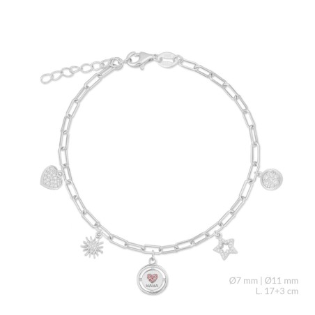 Pulsera de Plata de Ley con circonitas