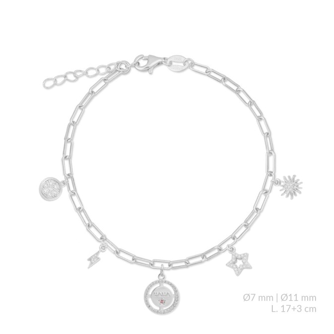 Pulsera de Plata de Ley con circonitas