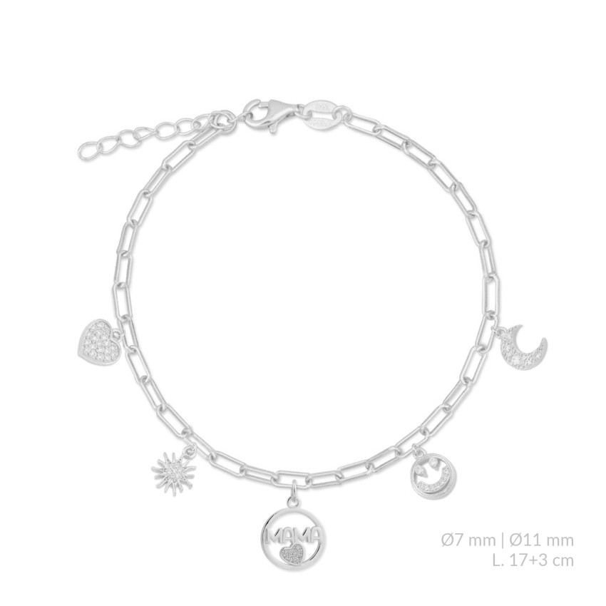 Pulsera de Plata de Ley con circonitas
