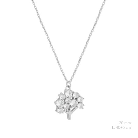 Gargantilla de Plata de Ley con circonitas