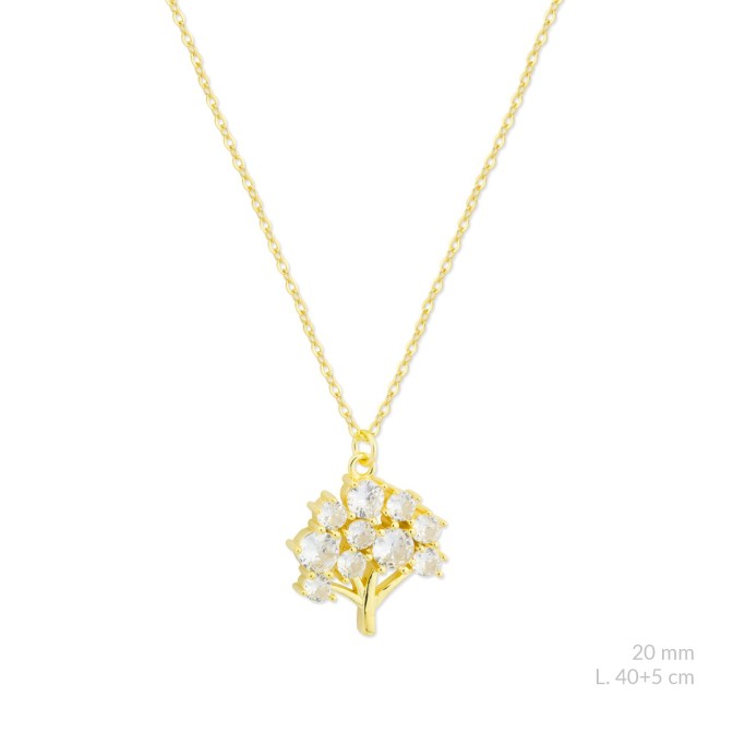 Gargantilla de Plata de Ley con circonitas