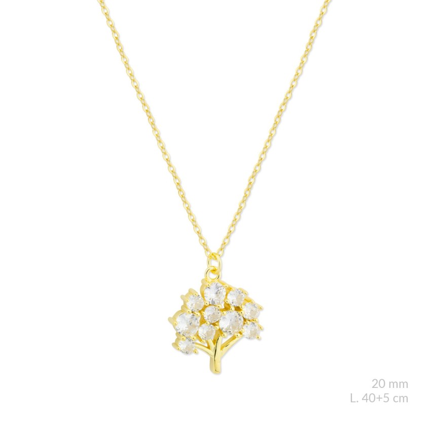 Gargantilla de Plata de Ley con circonitas