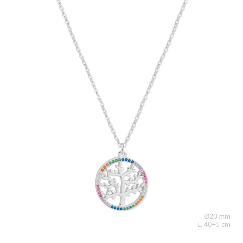 Gargantilla de Plata de Ley con circonitas