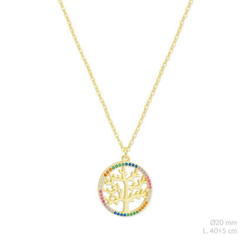 Gargantilla de Plata de Ley con circonitas