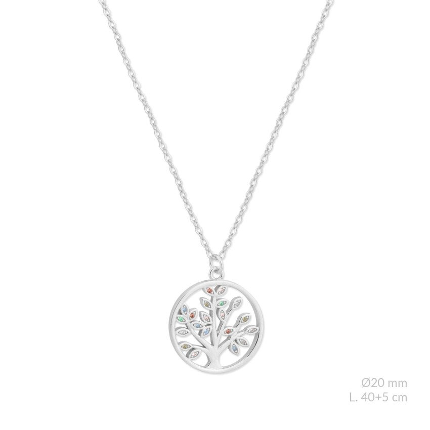 Gargantilla de Plata de Ley con circonitas