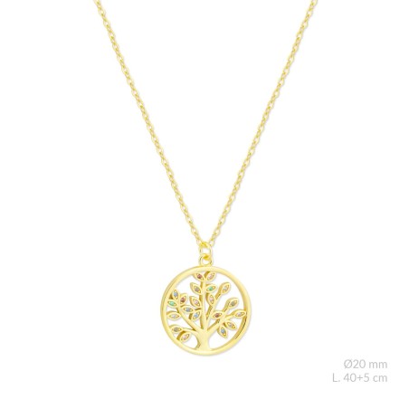 Gargantilla de Plata de Ley con circonitas