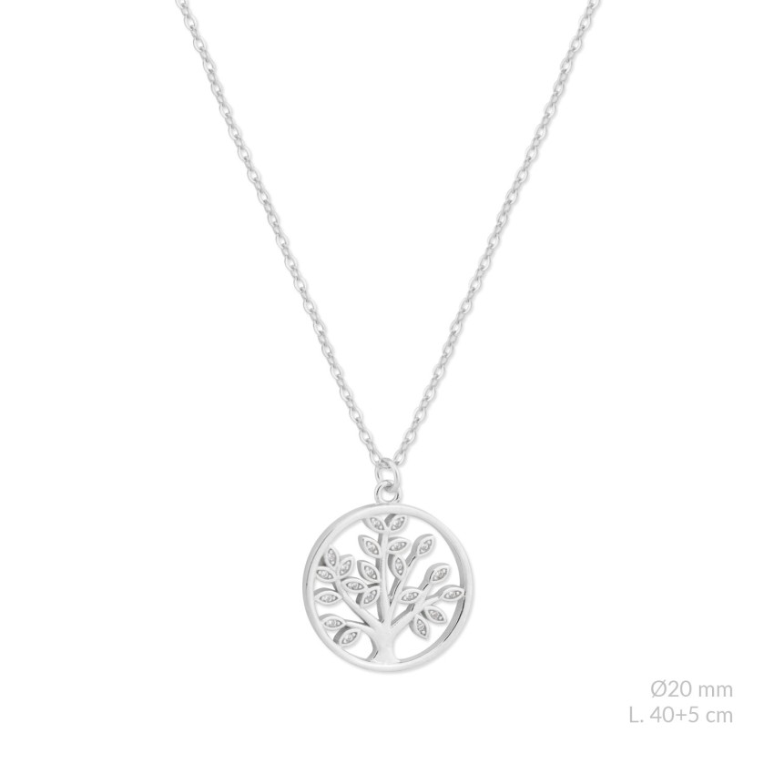 Gargantilla de Plata de Ley con circonitas