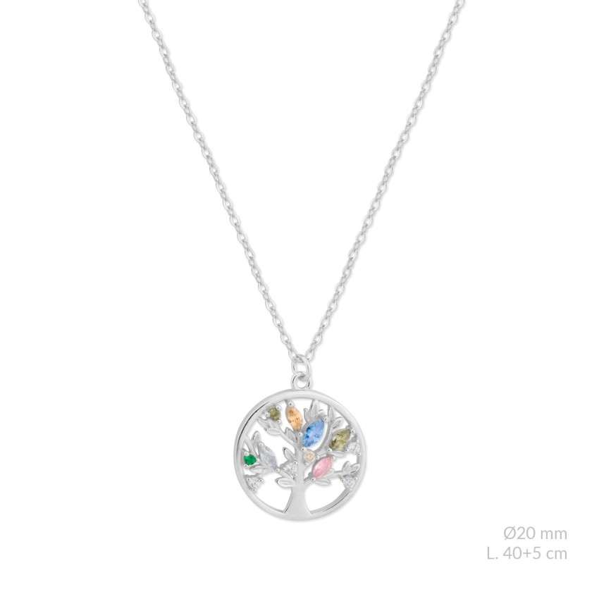 Gargantilla de Plata de Ley con circonitas