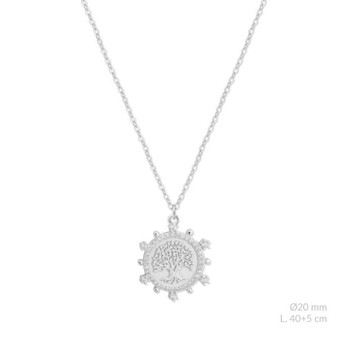 Gargantilla de Plata de Ley con circonitas