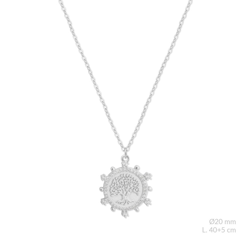 Gargantilla de Plata de Ley con circonitas