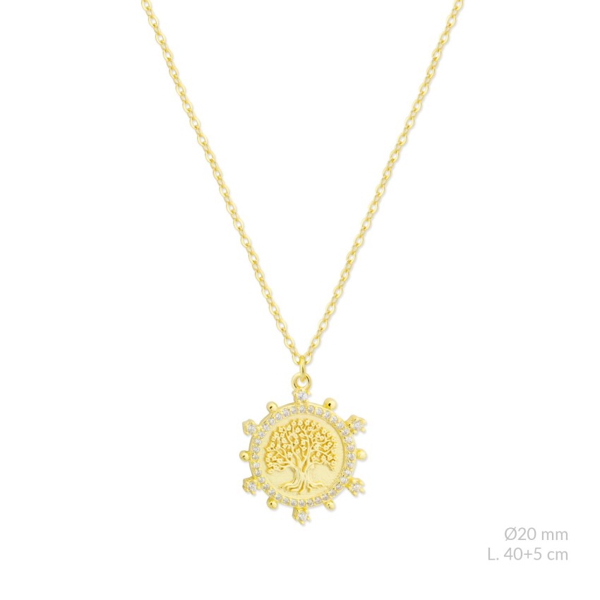 Gargantilla de Plata de Ley con circonitas