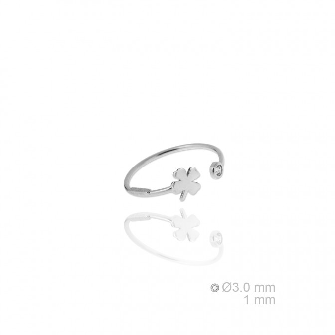 Sortija de Plata de Ley y circonita