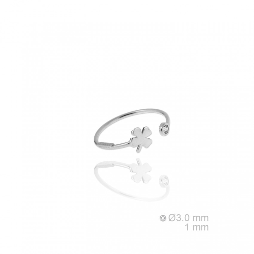 Sortija de Plata de Ley y circonita