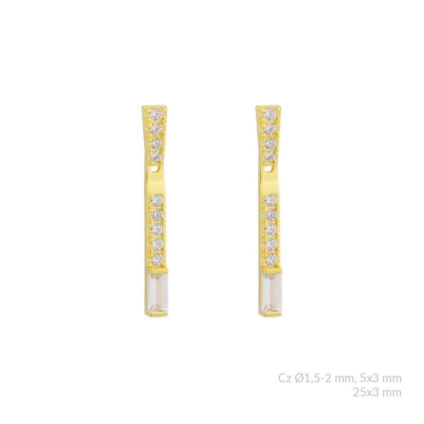 Pendientes de Plata de Ley con circonitas